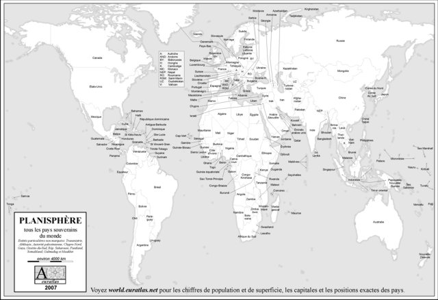 world map with countries names. printable grey world map