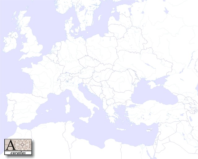 Click to download the Europe Borders 2005 Blank Color