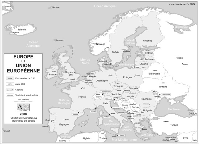 Click to download the Europe et U.E. Labeled Grey FR
