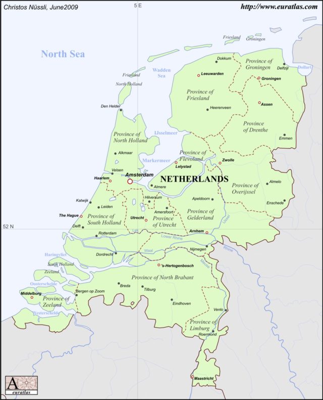 Click to download the Netherlands 2009, Labeled, Color